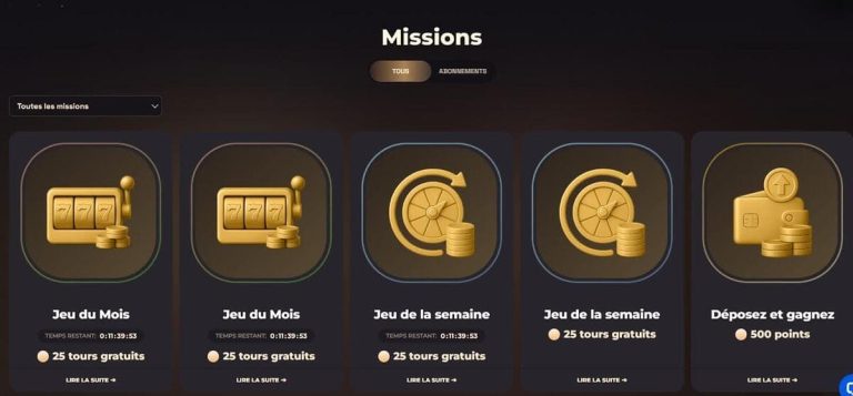 Sevenplay Casino missions