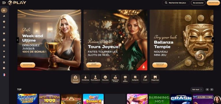 Sevenplay Casino page accueil